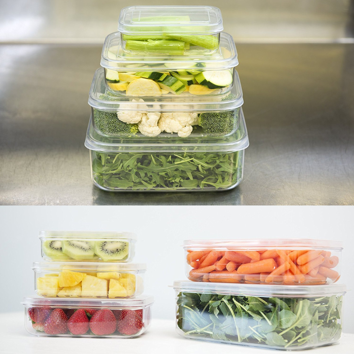 Lustroware Micro Clear Kitchen Pantry Food Storage Container Set with Lid