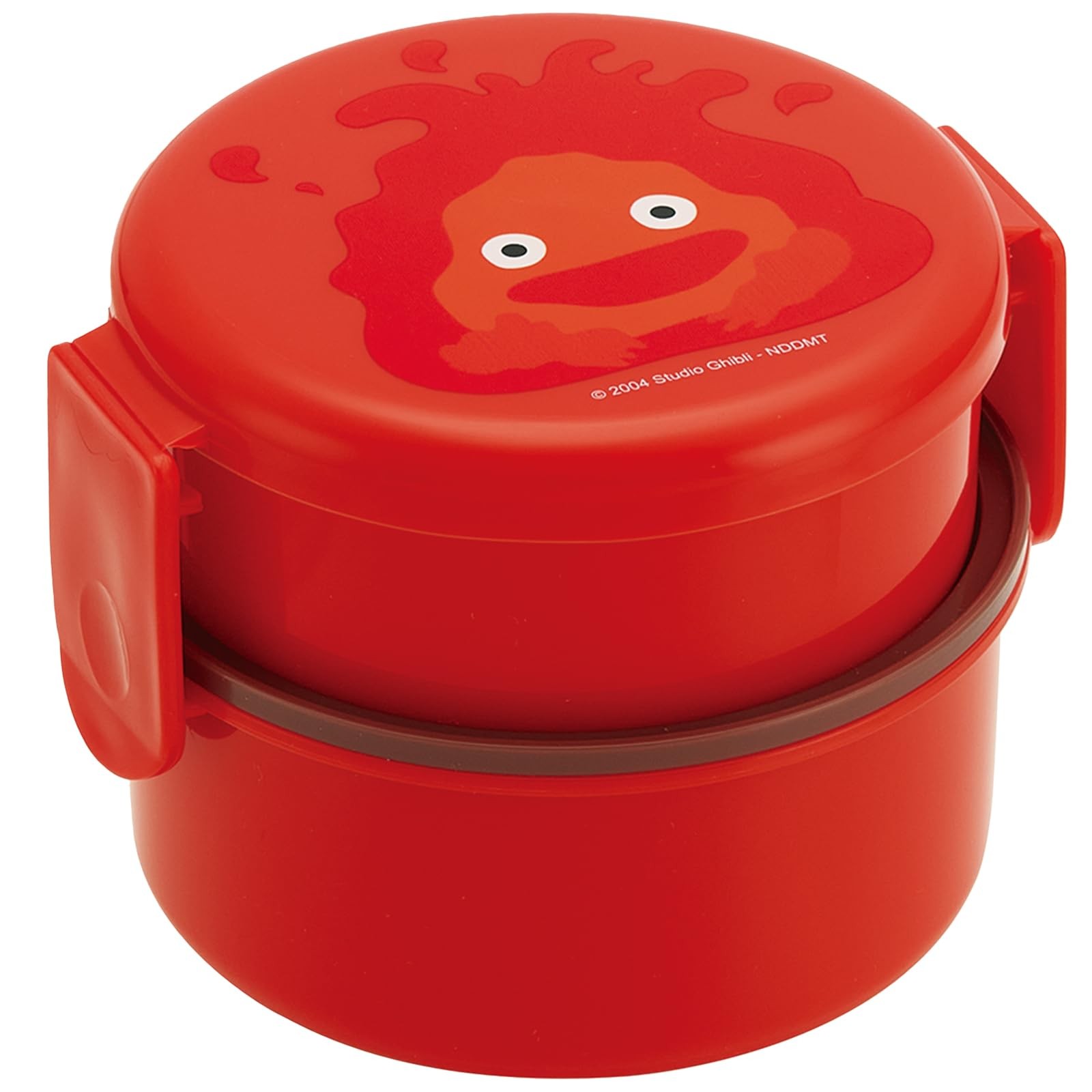 Skater Howl’s Moving Castle 2 Tier Round Bento Lunch Box with One Size, Red