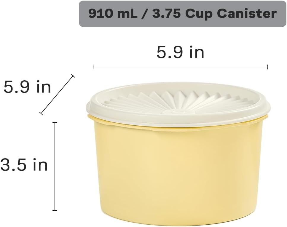 Heritage Collection 8 Piece Food Storage Canister Set in Vintage Colors