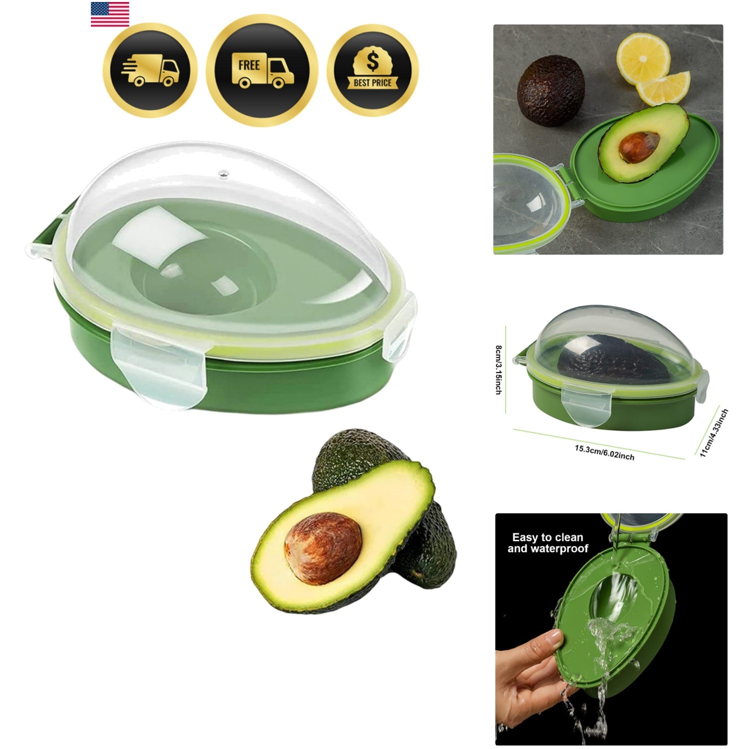 Avocado Storage Container, Reusable Avocados Saver Holder,Fruit Keeper Avocad…
