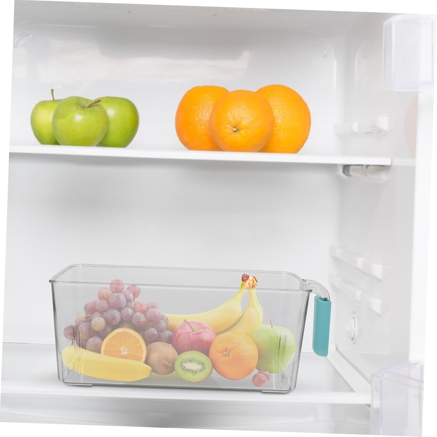 Fridge Organizer Bin Lid Handle Design Capacity Food Storage Container for Fr…