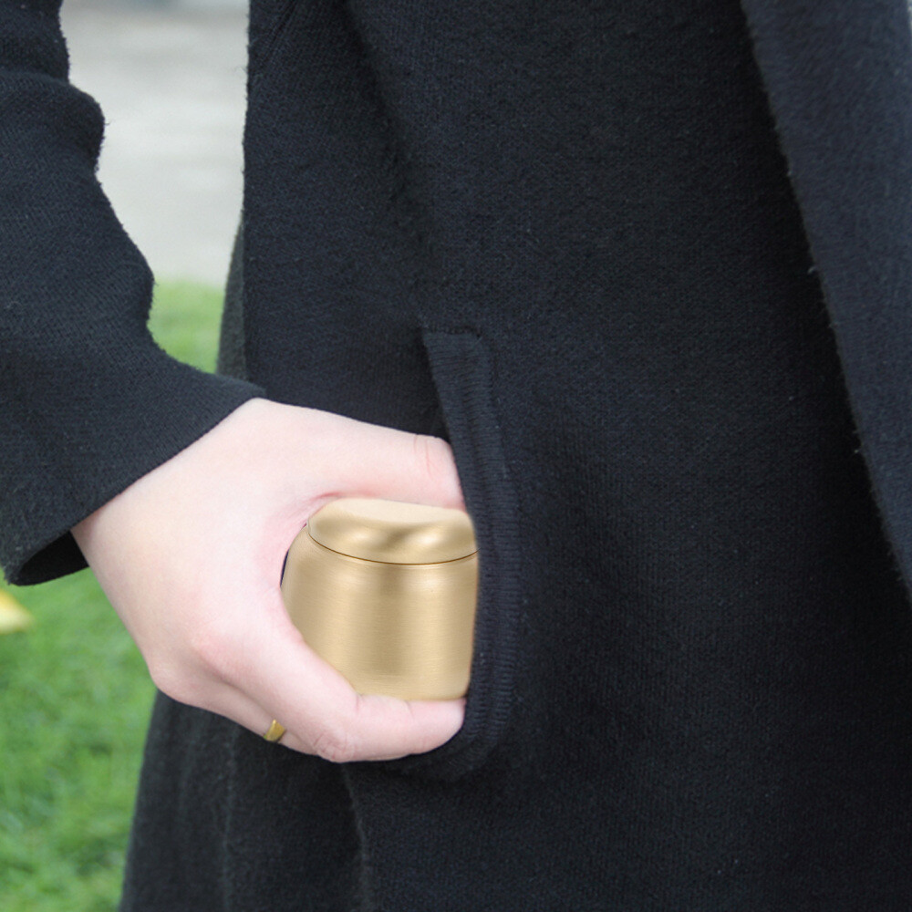 Brass Tea Container Golden Tea Can Tea Sealed Jar Multi-function Storage Jars