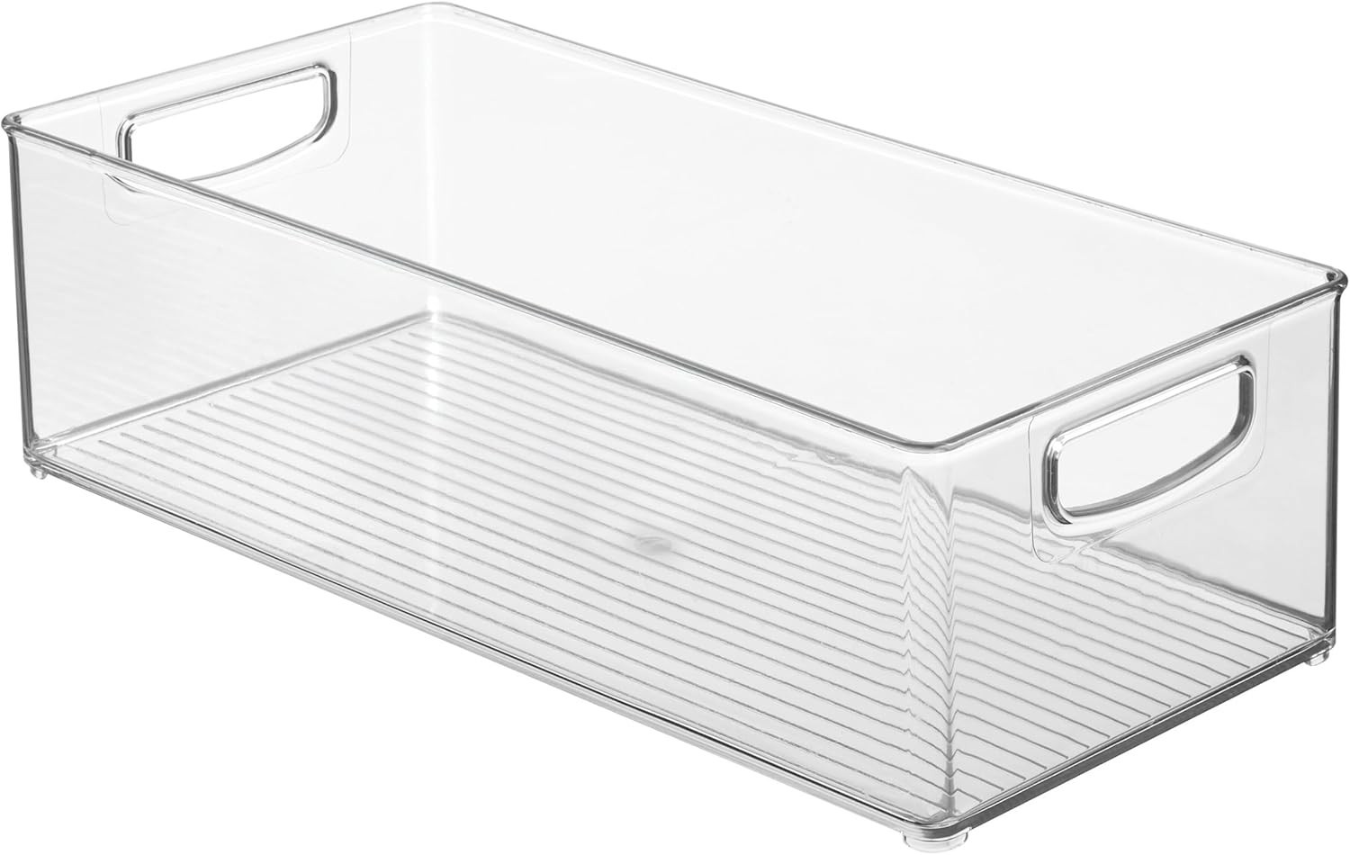iDesign Stackable Storage Bin Organizer Bin Kitchen & Pantry Clear Made in USA