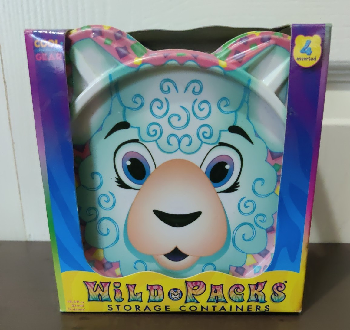 Vintage Cool Gear Wild Packs Storage Containers Farm Animal Faces 4 Pack 19.3 oz