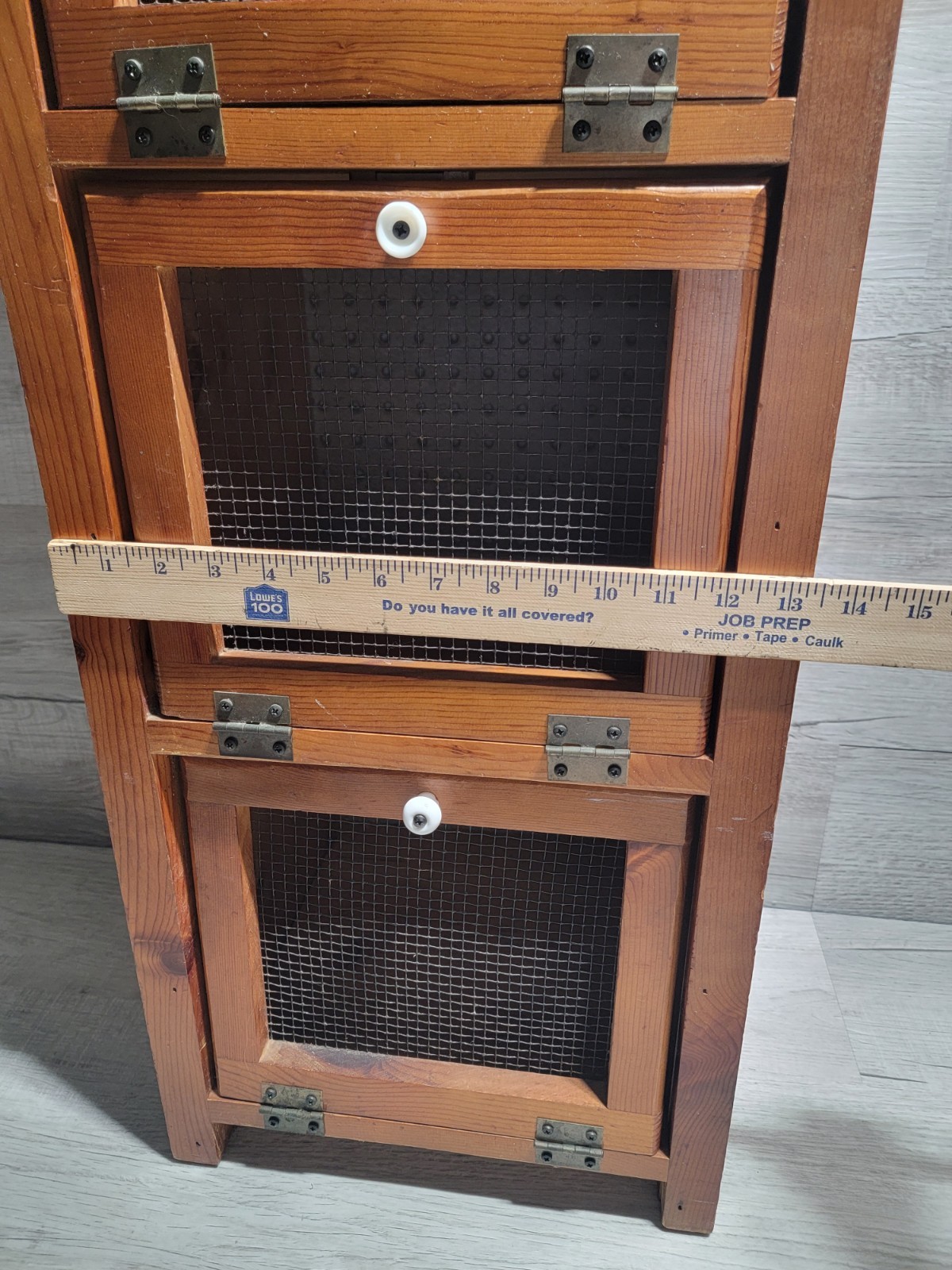 Vintage Rustic Farmhouse Wooden Potato Vegetable Storage Bin Jelly Cabinet