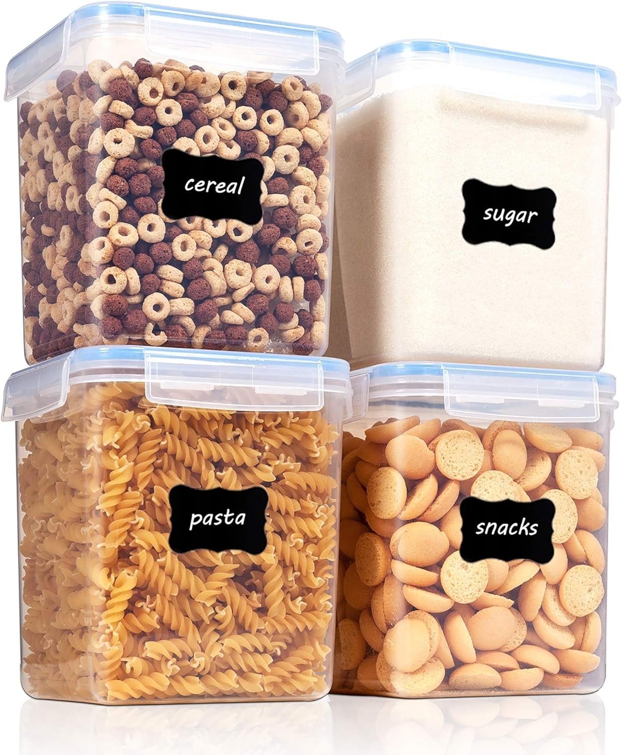 Food Storage Containers 2.5L / 84.5oz, 4 Pieces BPA Free Plastic Airtight Canist