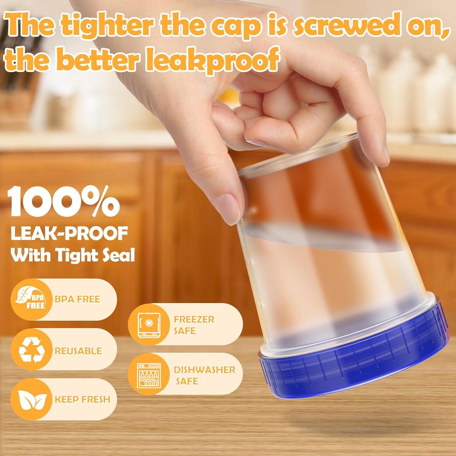 10 Pack 4Oz Salad Dressing Container to Go Small Containers with Lids Leakproof