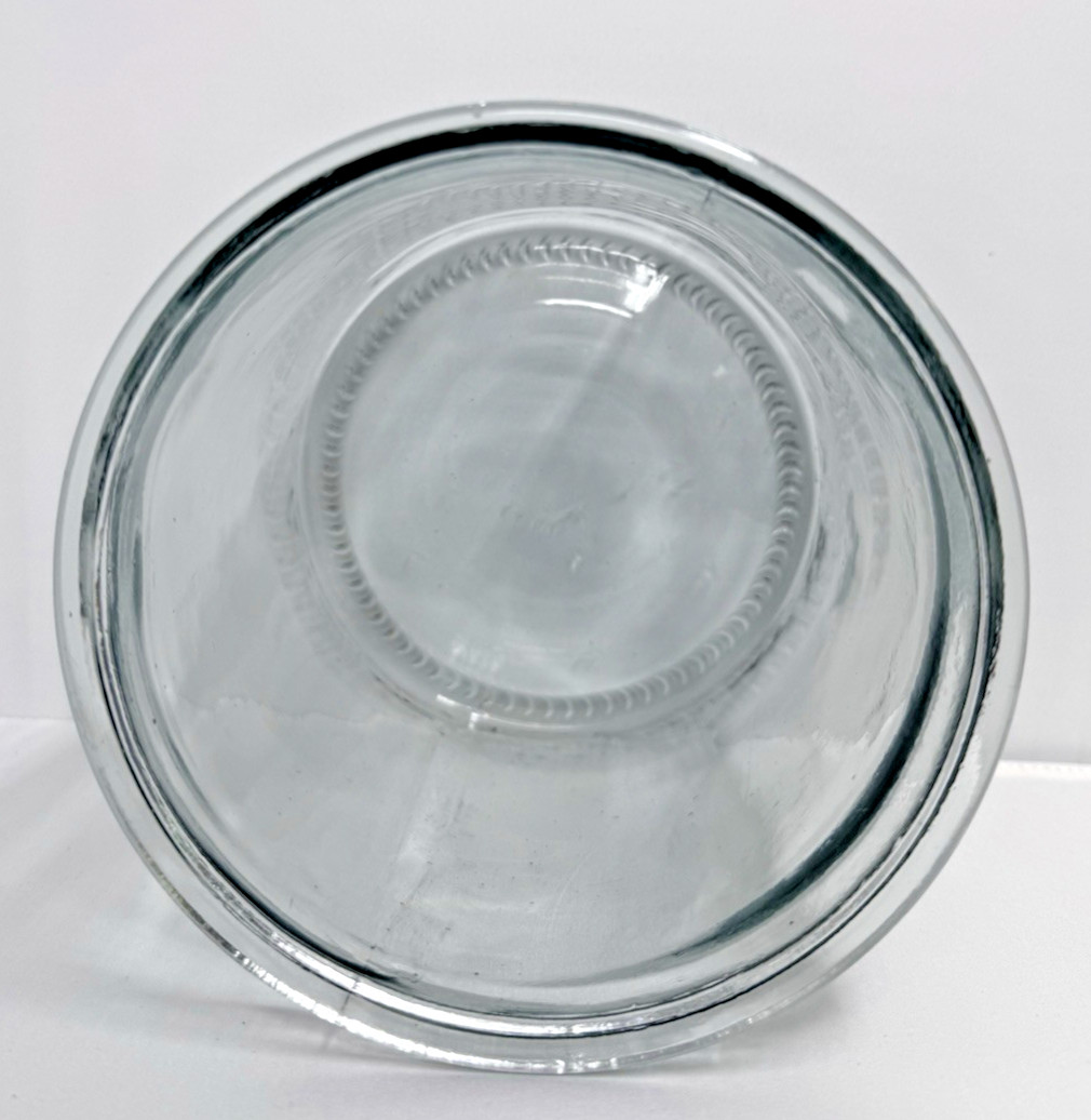 CLEAR GLASS JAR CONTAINER USE FOR UTENSILS STORAGE LAUNDRY PODS ETC 5.5″ X 6″