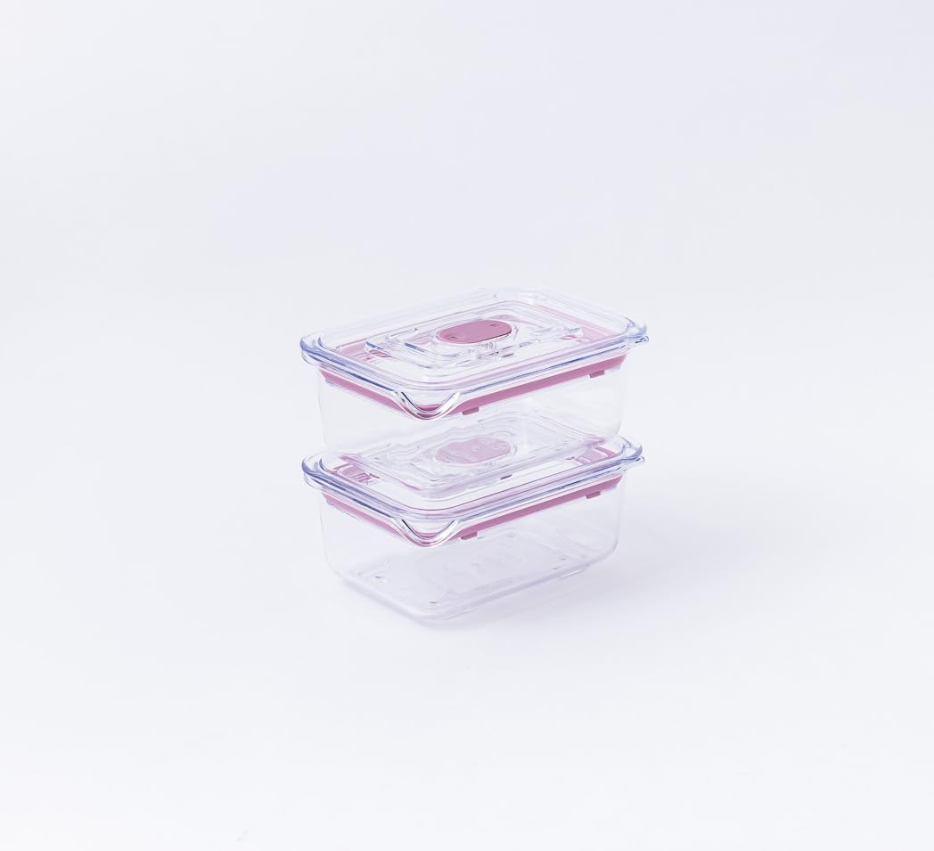 Latchlok Click 0.9 Cup Food Storage Container, Set of 2, Rose