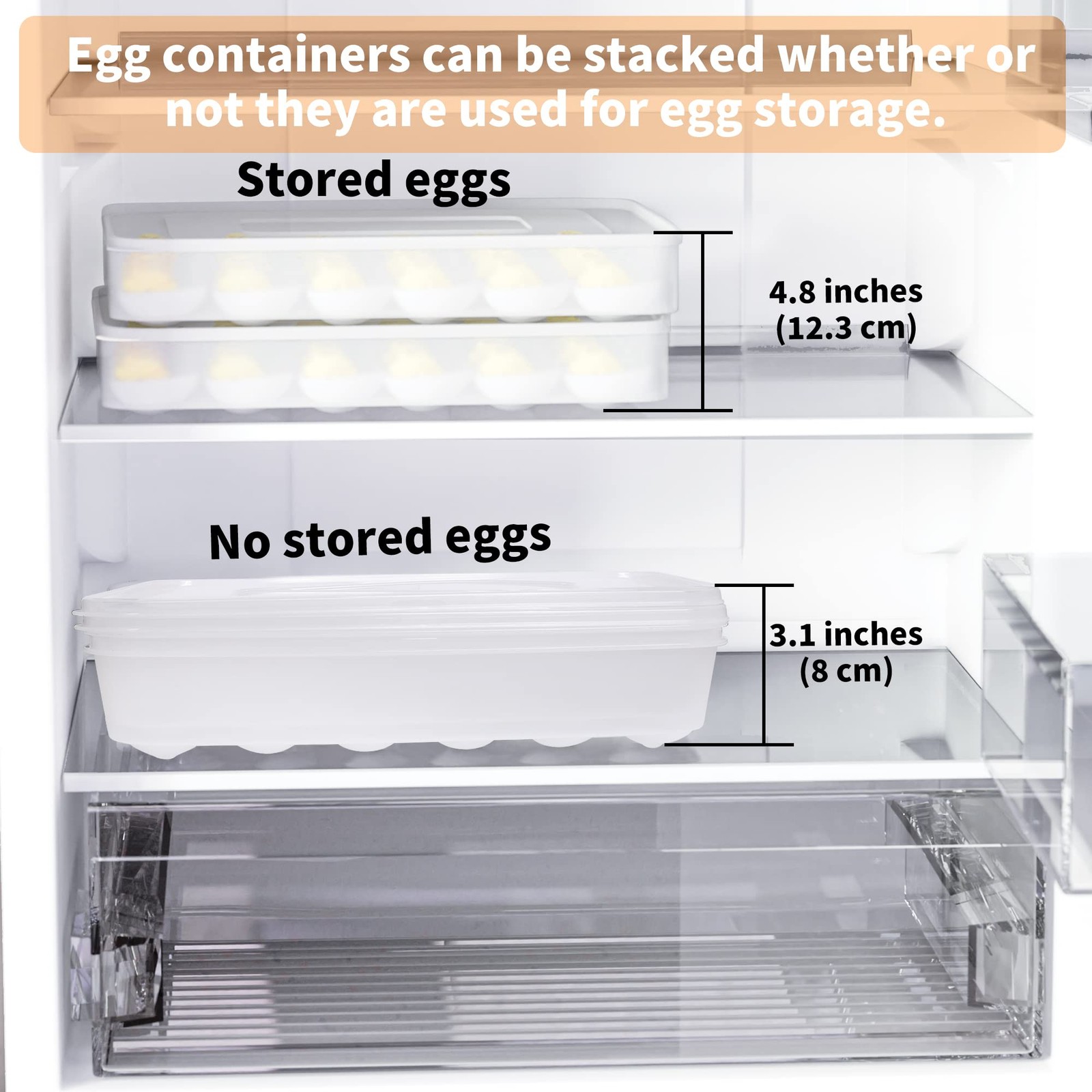 Deviled Egg Containers with Lid, (Set of 2), Plastic Deviled Egg Carrier Tray…