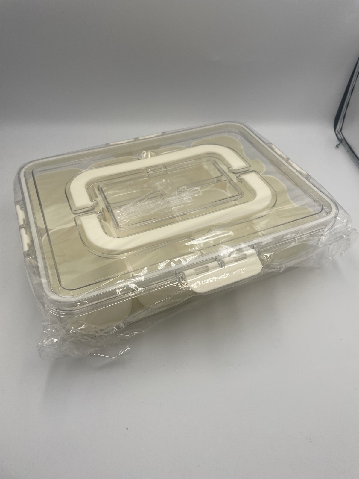 Snackle Box Container, Divided Serving Tray with Lid and Handle, Adding Cutle…