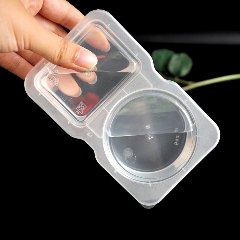 Reusable Snack Containers with Lids, 2 Compartment Snack Pack Containers JQ