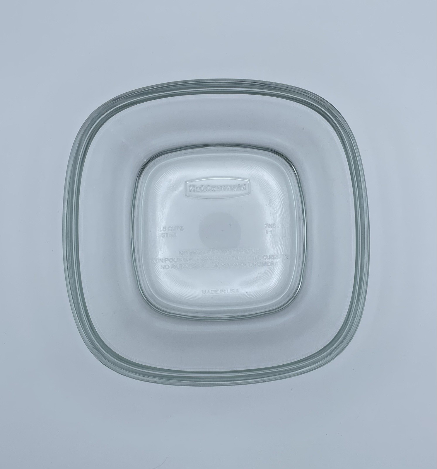 RUBBERMAID GLASS 2.5 Cup/591ml Food Storage Container Bowl 7N62 NO Lid SET OF 4