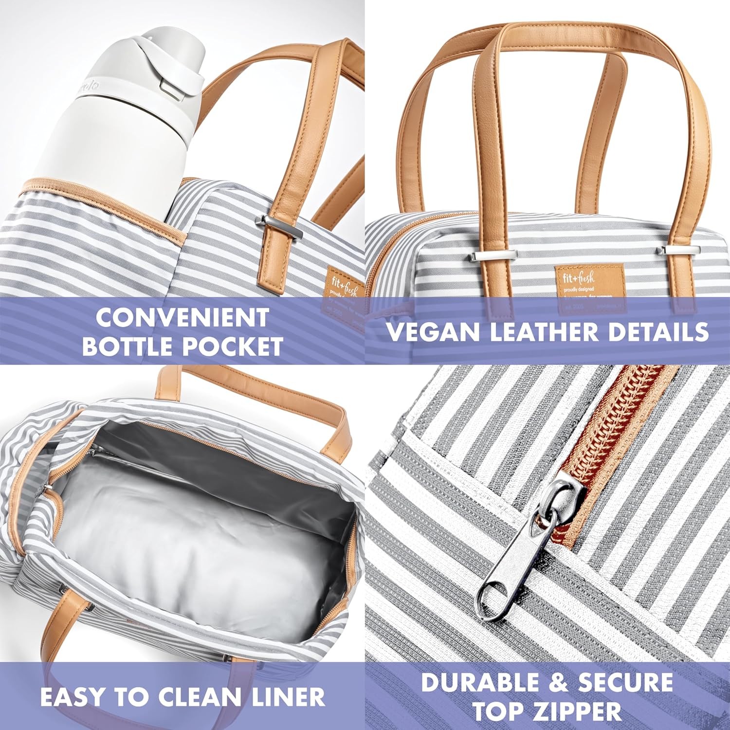 Fit & Fresh Insulated Leakproof & Stain-Resistant Large Lunch Box For Women With