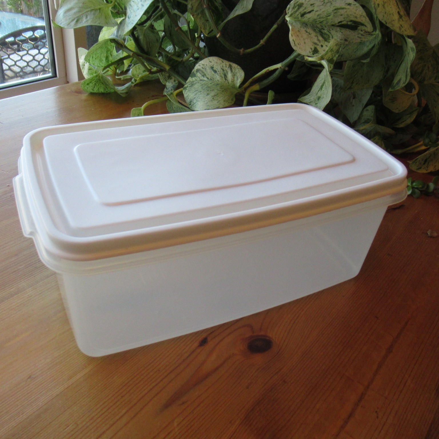 Rubbermaid Servin’ Saver Ice Cream/Bread Container White #9 12 Cup Rectangle