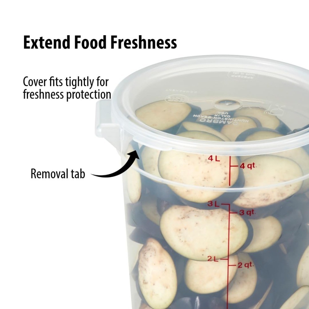 4 Quart Food Storage Containers with Lids BPA-Free Set of 2