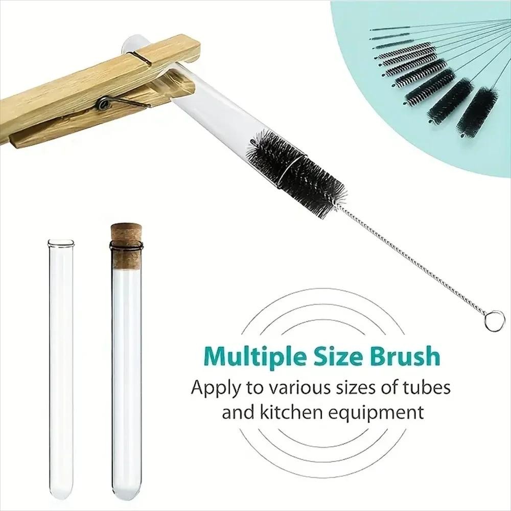10pcs Bottle Brush Set – Reusable Straw Cleaner for Narrow Neck Containers