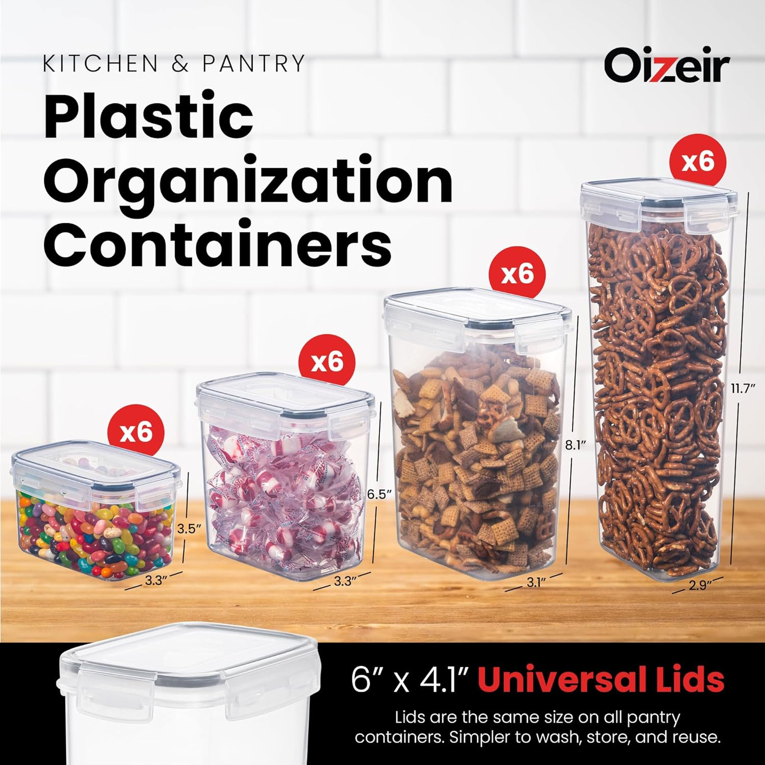 Airtight Food Storage Containers Set – Air Tight Pantry Storage Containers with