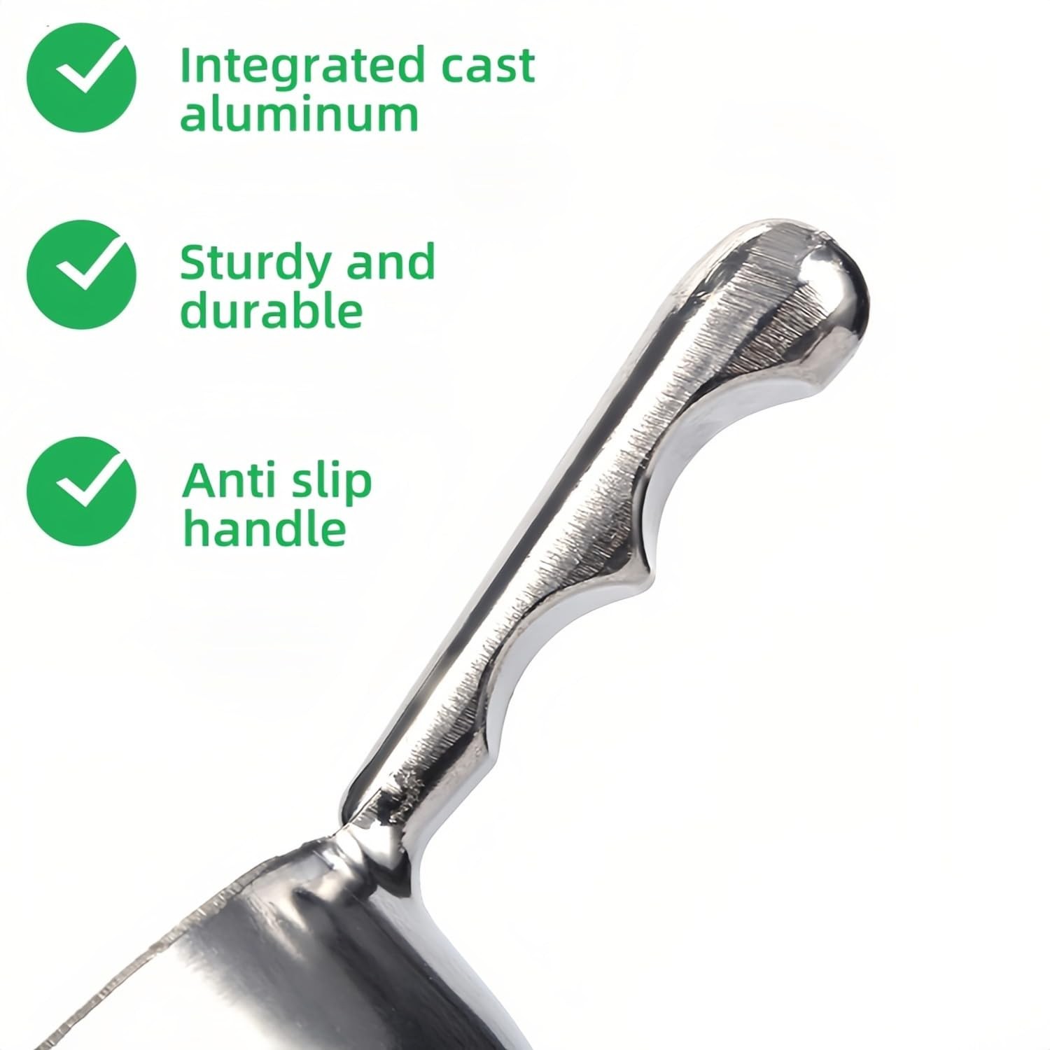 Heavy-Duty Cast Aluminum Kitchen Scoop – Rust-Proof, Ergonomic S-Handle Ice C…