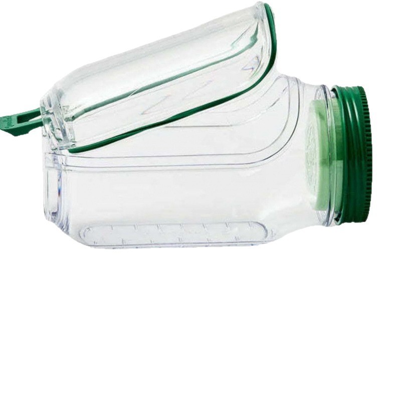 Portable Leakproof Salad Jar Plastic Mason Jar W/Side Opening Fruit Storage Box