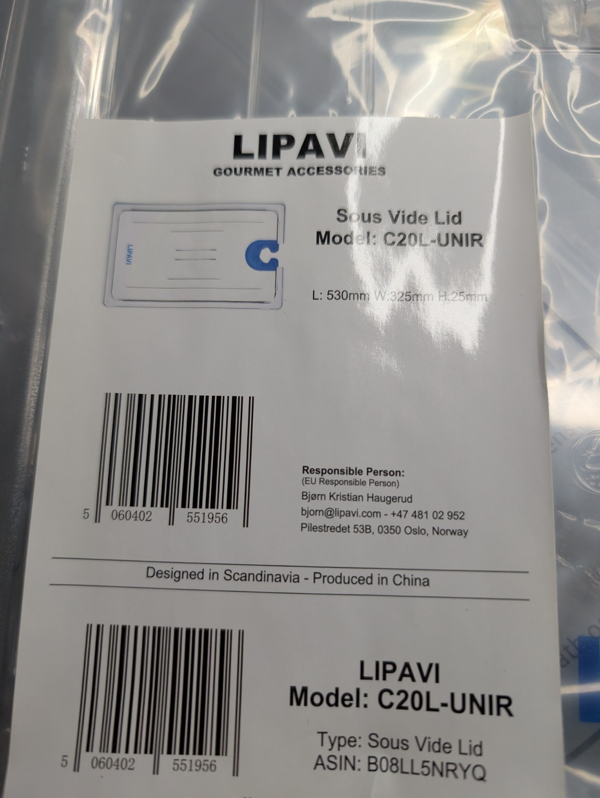 (2) Lipavi Universal Sous Vide Lid for C20 Container – fits Anova, Joule & more