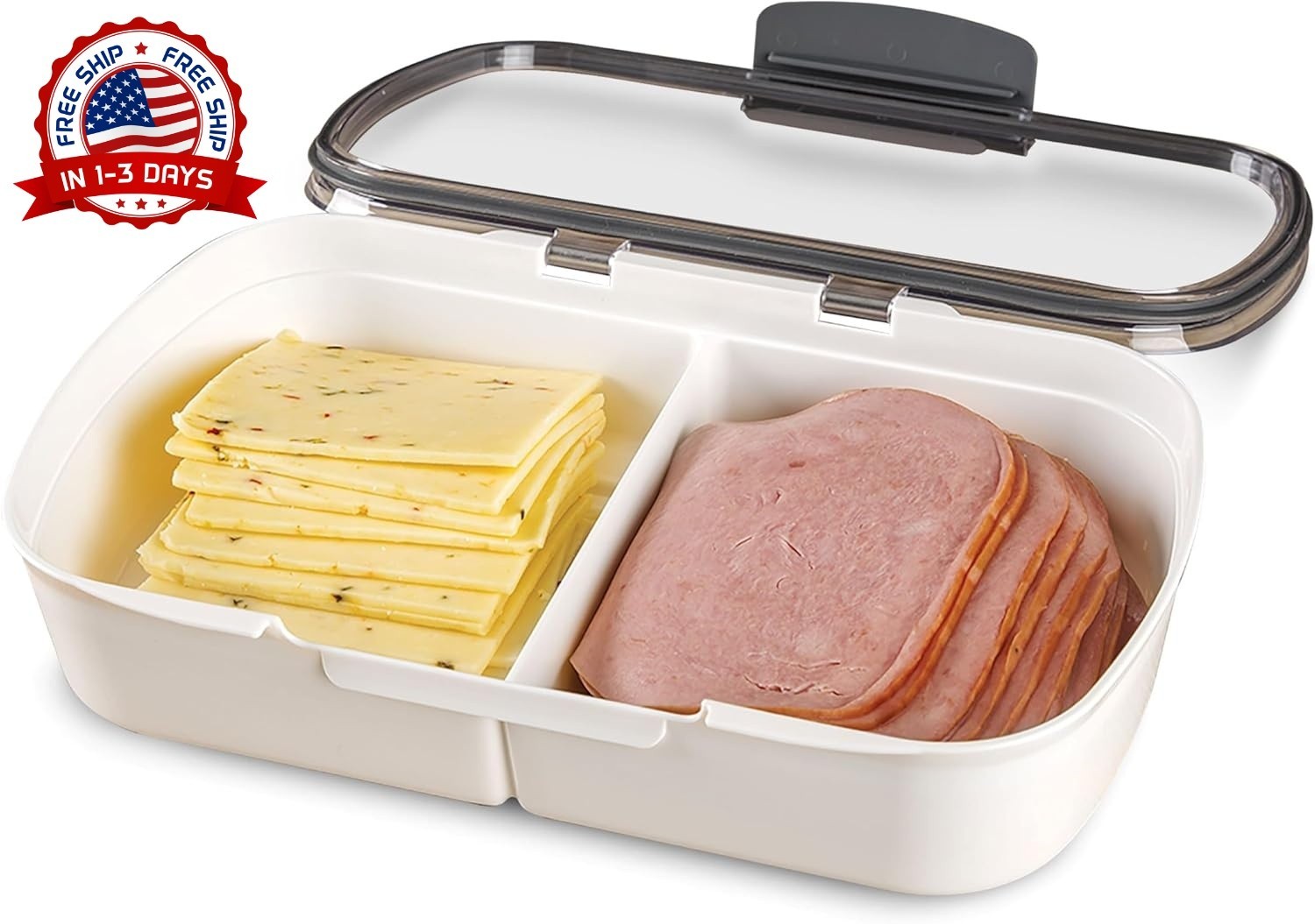Recipiente para almacenar alimentos con sello hermético de silicona y tapa NUEVO