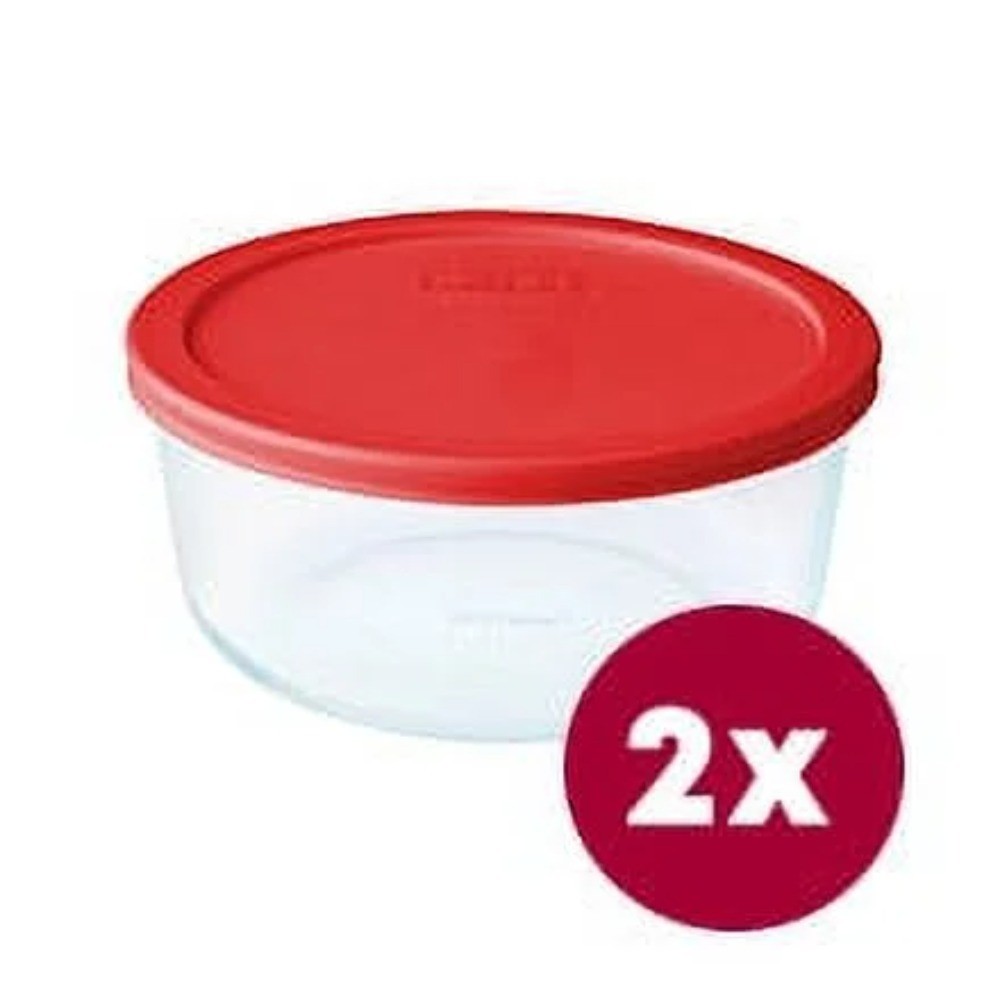 Glass Food Storage Containers with Lids, Set of 2, Oven Safe Baking Dishes for
