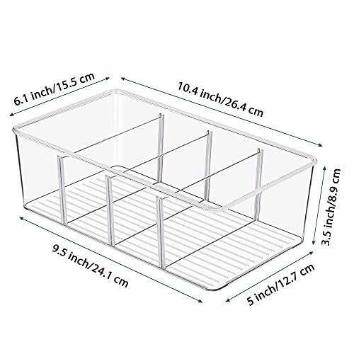 Vtopmart 8 Pack Food Storage Organizer Bins, Clear Plastic Bins for Pantry, Kitc
