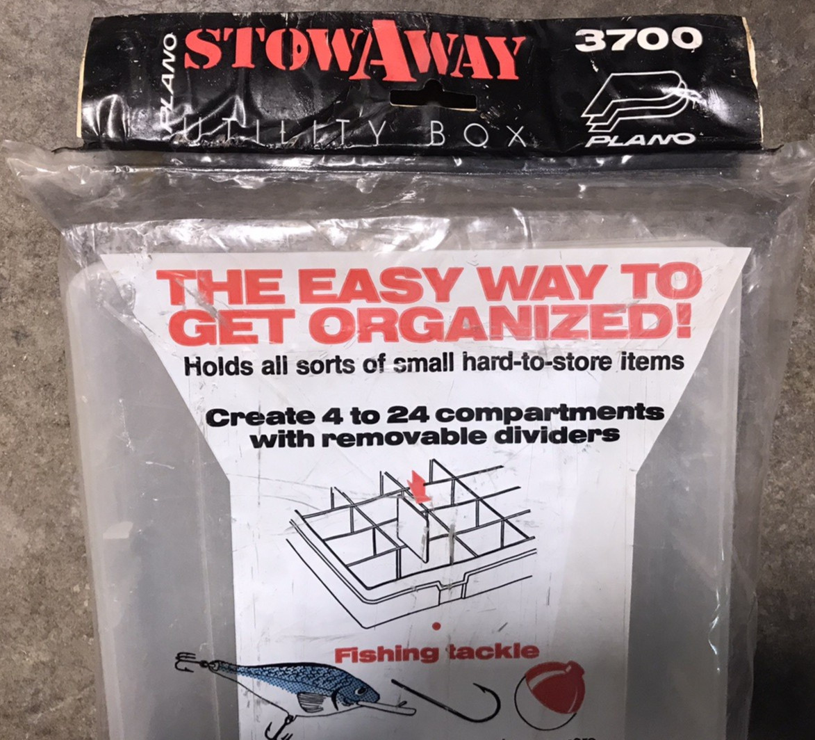 Large Stowaway 3700 Storage Box 24 Compact Organizer Durable Plano Case 14″ x 9″