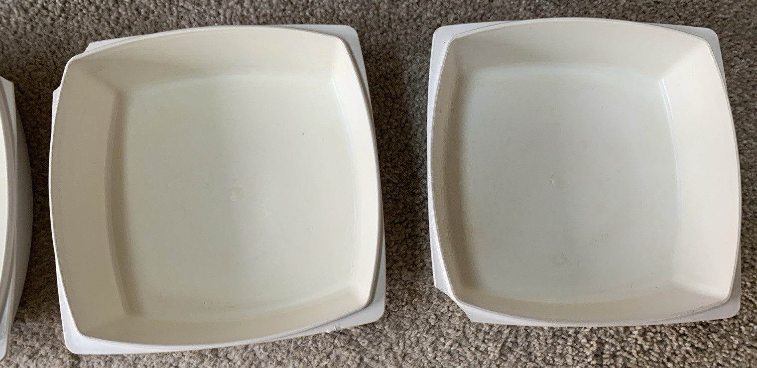 Vintage Hefty Floral Flower Leftover Food Containers Plastic 10 pc Set 6 Lids
