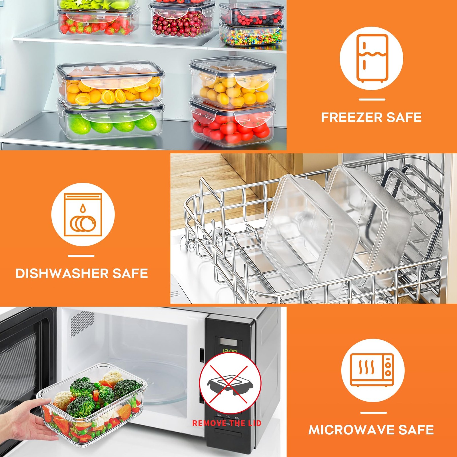 40 PCS Food Storage Containers with Lids Airtight (20 Containers & 20 Lids), …