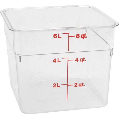 Cambro 6SFSCW135 6 qt Cam Square® Food Storage Container