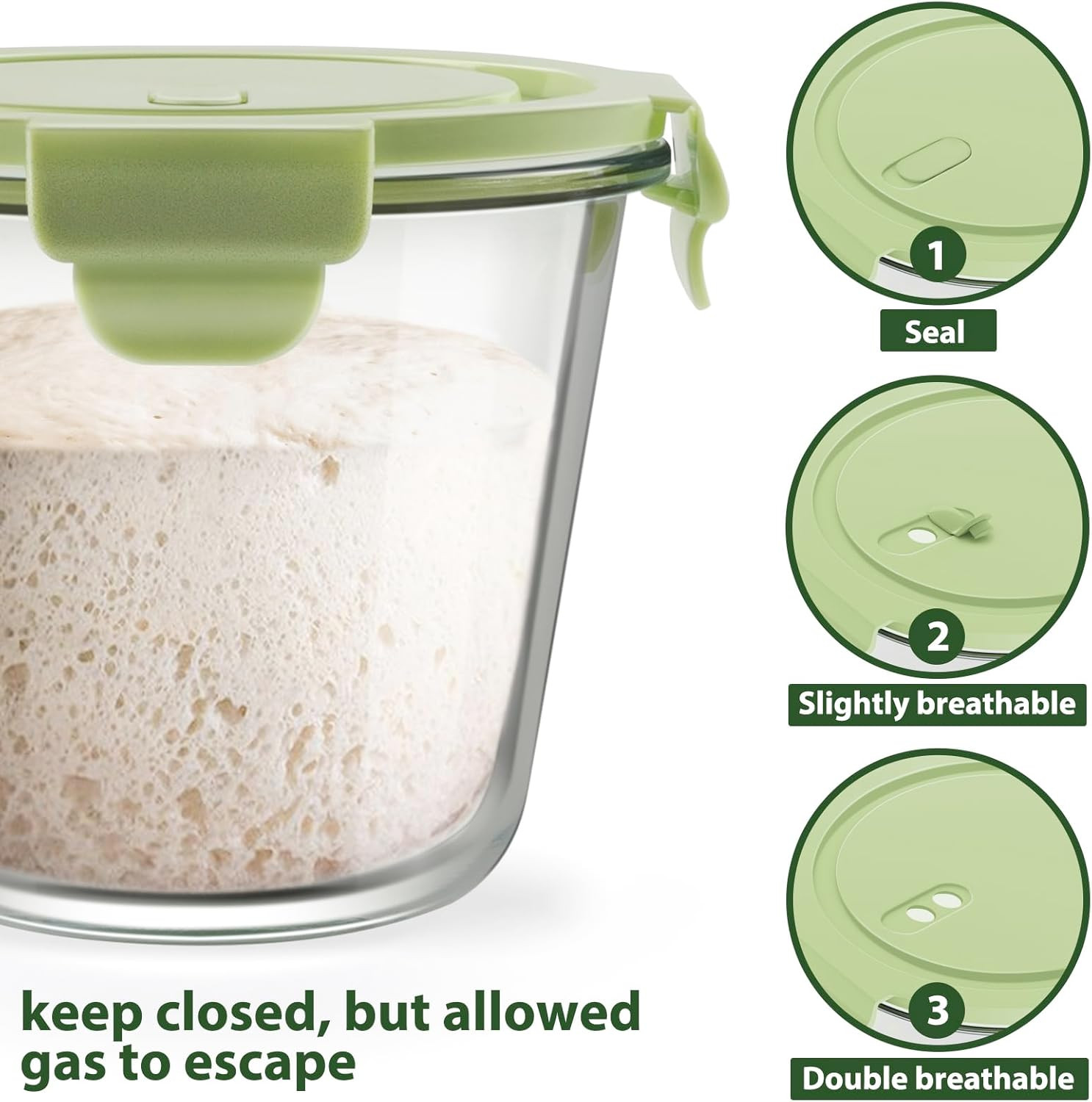 3Cup/23Oz Glass Meal Prep Containers with Vented Lids Food Storage, 4 PACK | Sou