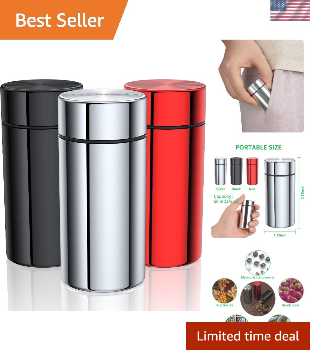 Compact & Durable Smell-Proof Aluminum Jars – Ideal for Coffee, Teas & Spices