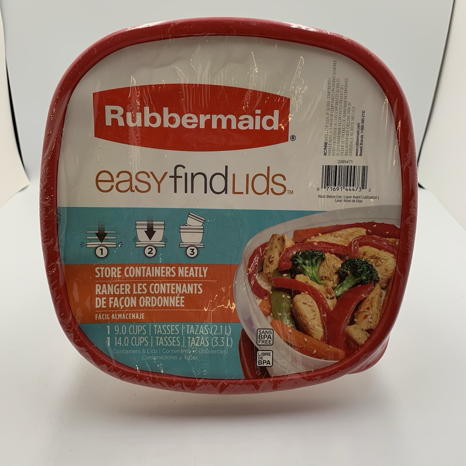 Rubbermaid EasyFindLids Combo Value Pack – 9 Cup and 14 Cup Containers NEW