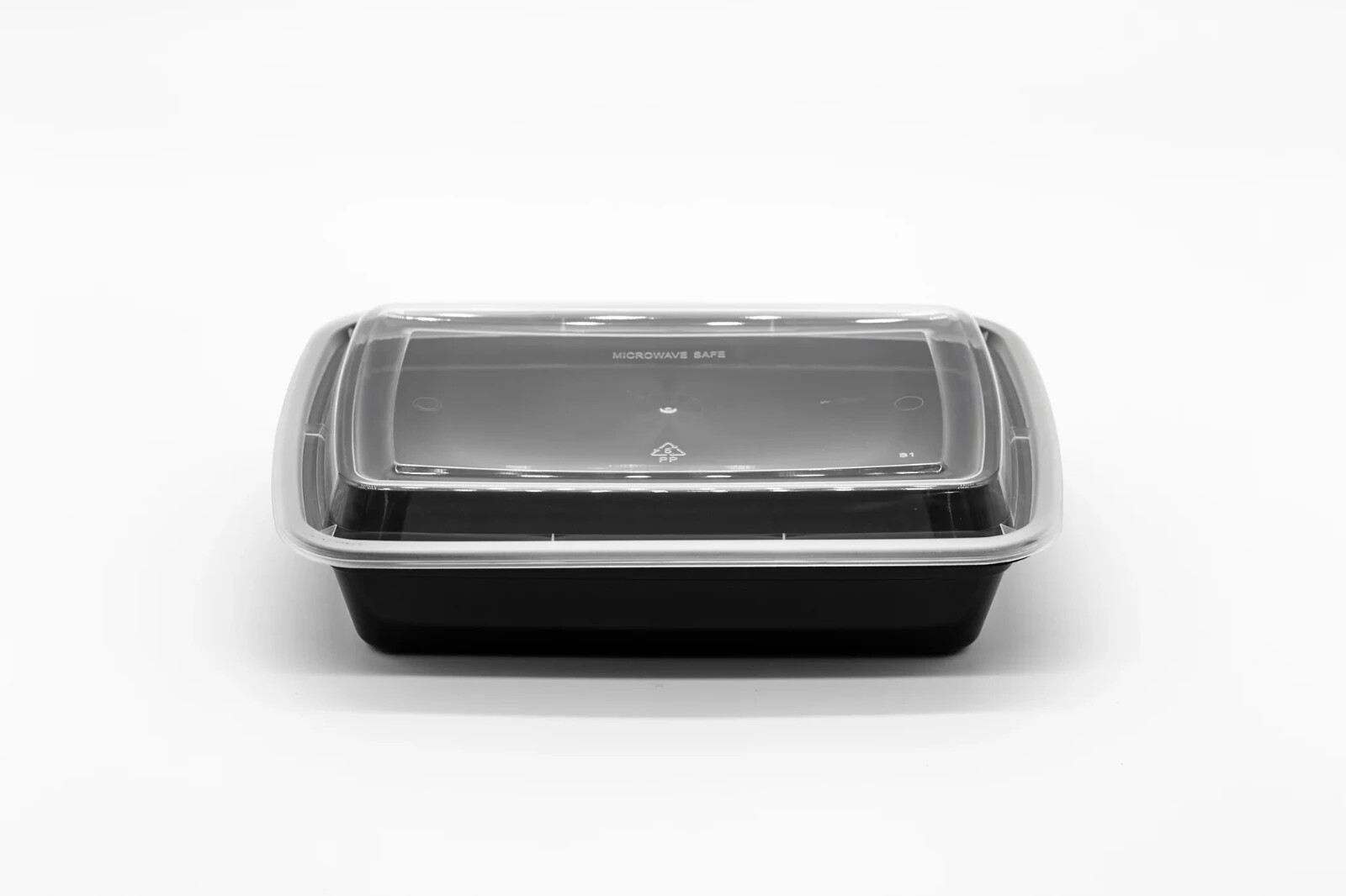 28oz Rectangular Microwaveable PP Togo Box Food Container 150 sets/cs 968-28B