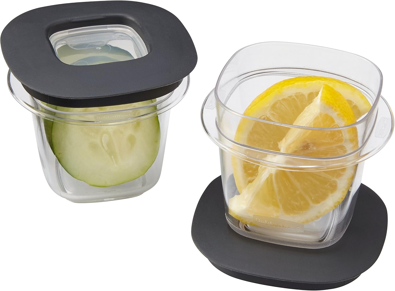 Premier Easy Find Lids Food Storage Containers 0.5 Cup Gray 2 Count
