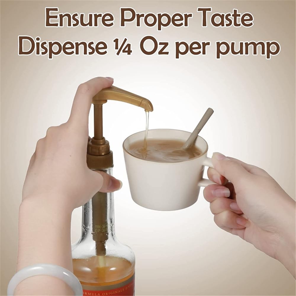 8pcs Syrup PumpsCoffee Syrup Pump Dispenser Fits 750ml-25.4 oz BottlesSyrup B…