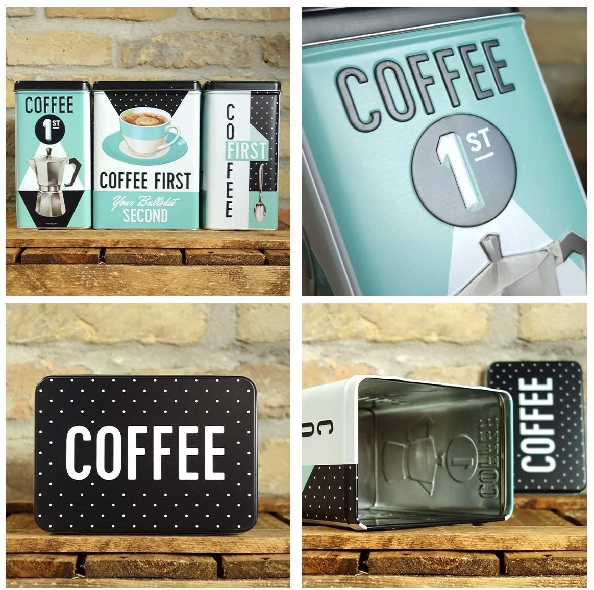 Nostalgic-Art – Metal Food Coffee Storage Tin Container Box – Coffee First