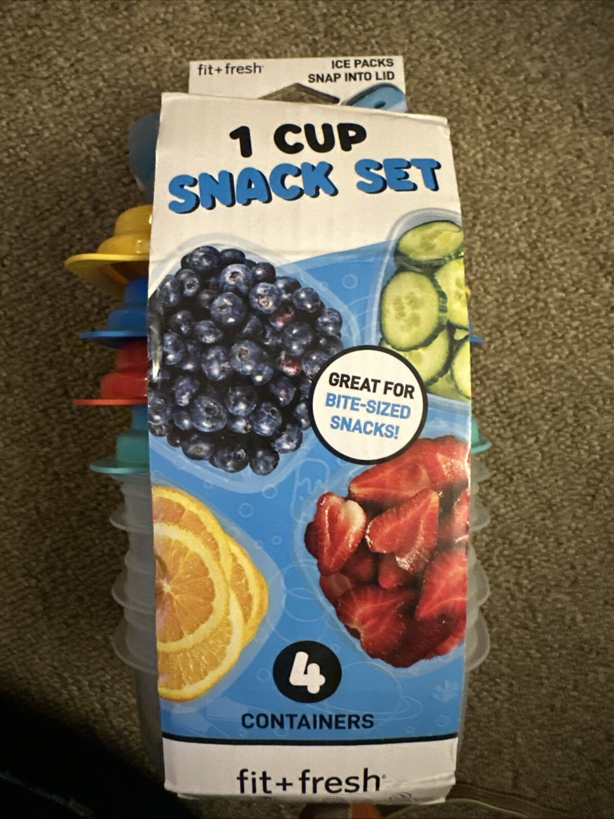 Fit + Fresh 1 Cup Snack Set With Ice packs