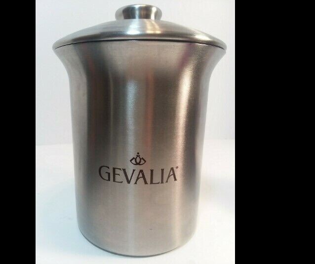 Gevalia Stainless Canister Pantry 2 Qt Storage Container Food Jar Airtight Lid
