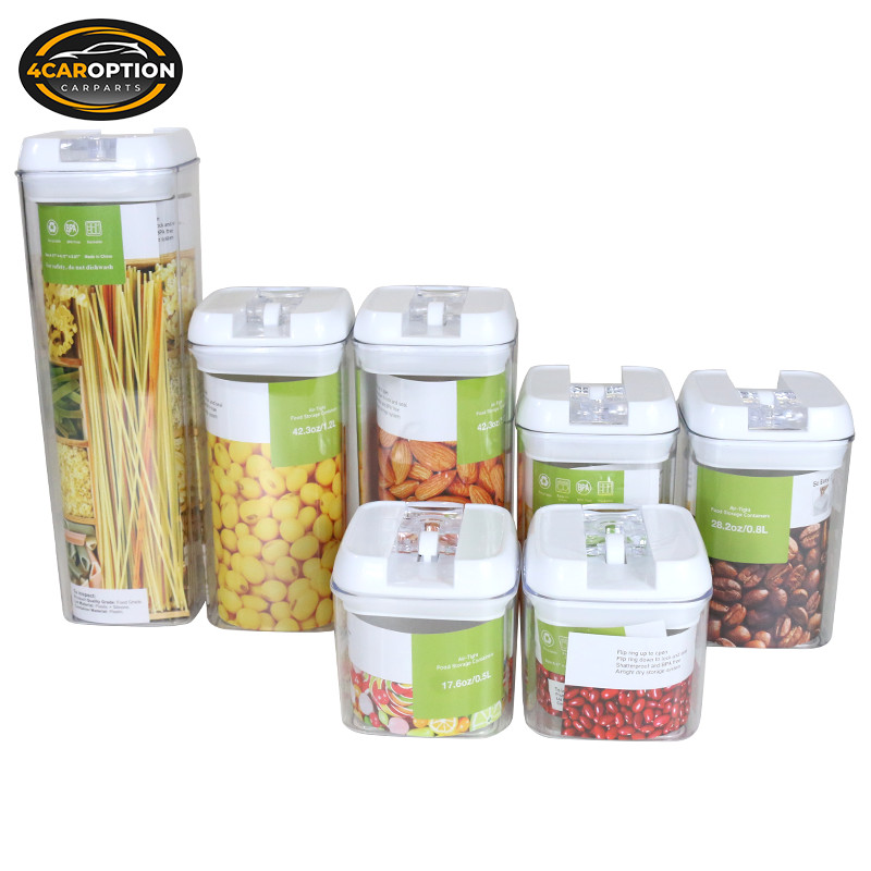 7pcs Cereal Dispenser Box Kitchen Space Saver Storage Food Container