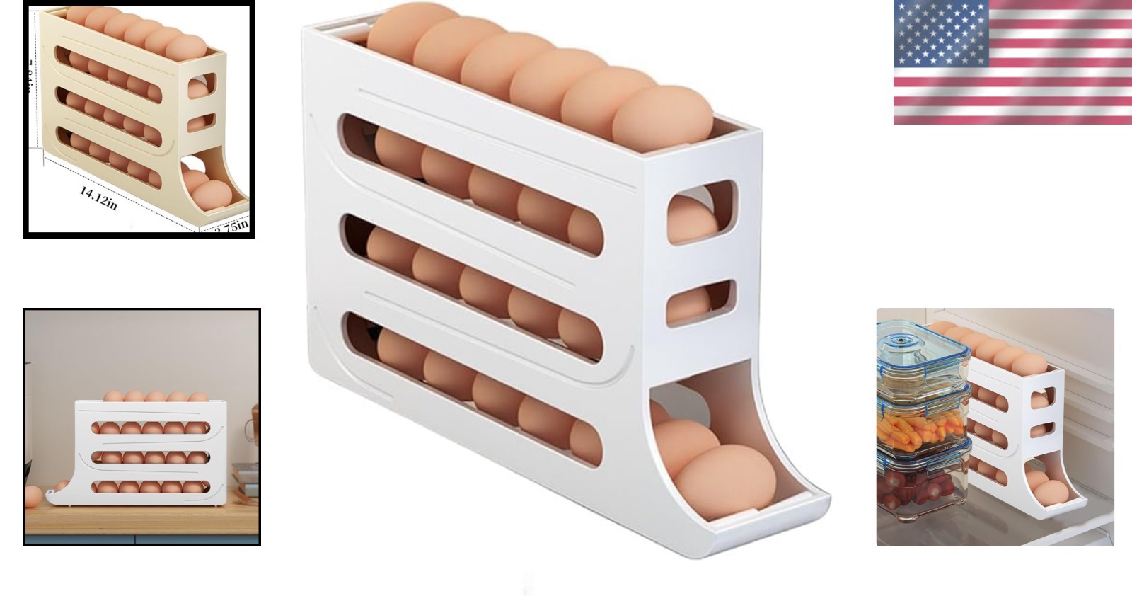 Automatic Egg Rolling Rack – Egg Holder for Refrigerator%