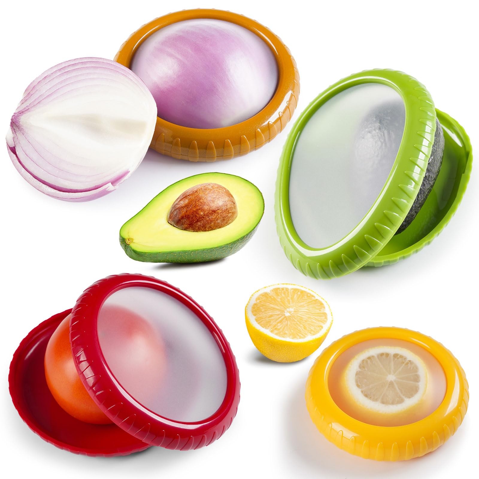Avocado Saver Onion Storage Reusable Silicone Fruit Vegetable Containers