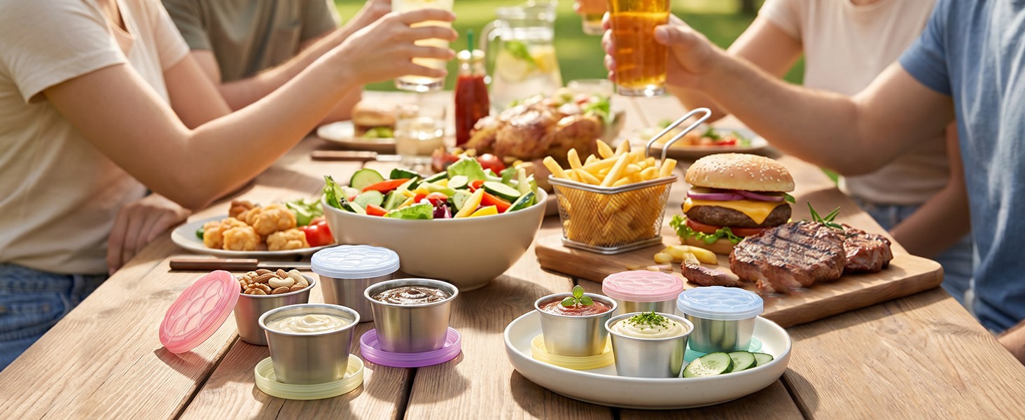 8×2.4 Oz Salad Dressing Containers with See-Through Lids, Leakproof Salad