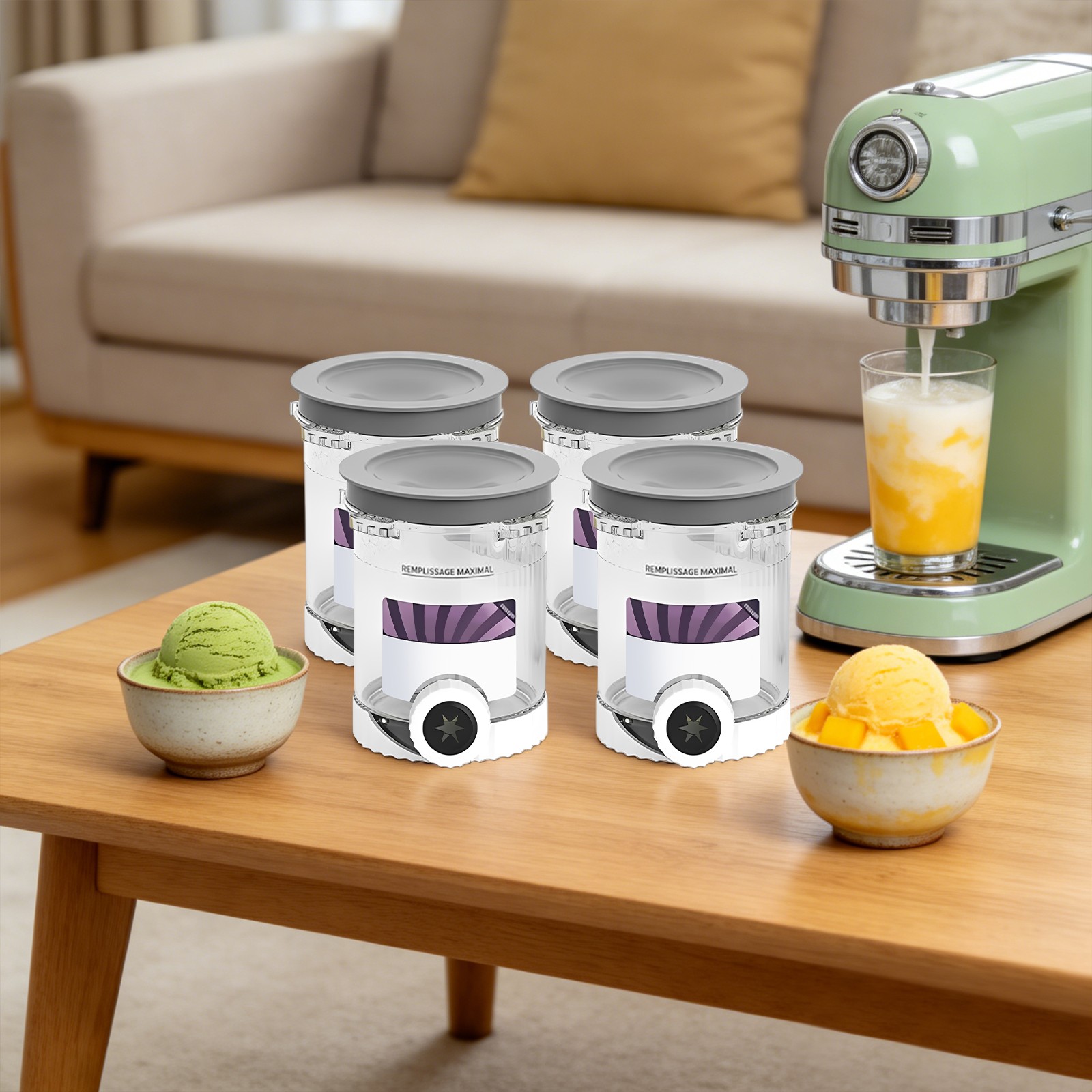 Cream Container For Home Ice Cream Makers, Cream Container, Ice Cream Container