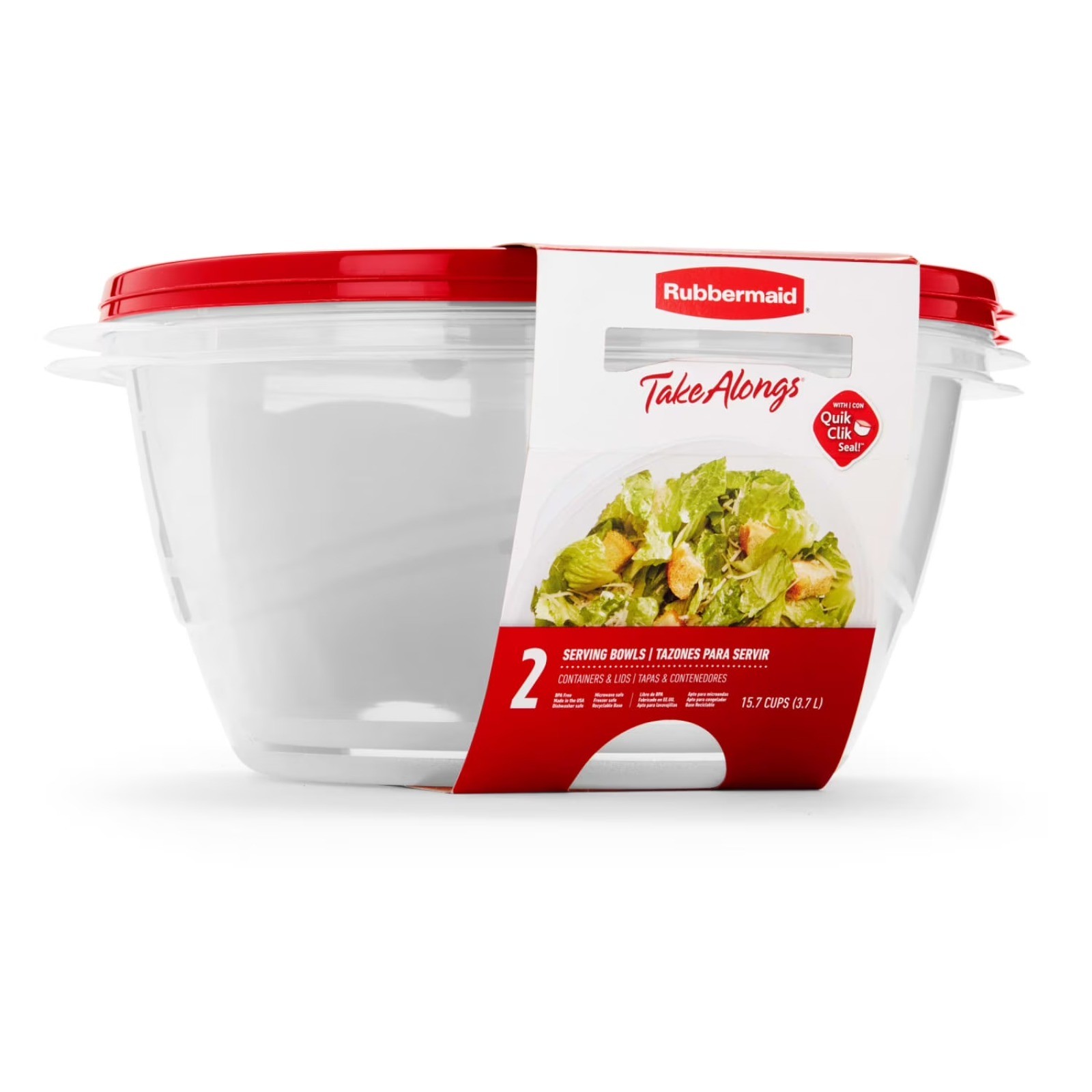 Serving Bowl Food Storage Containers, 15.7 Cup, 2 Count