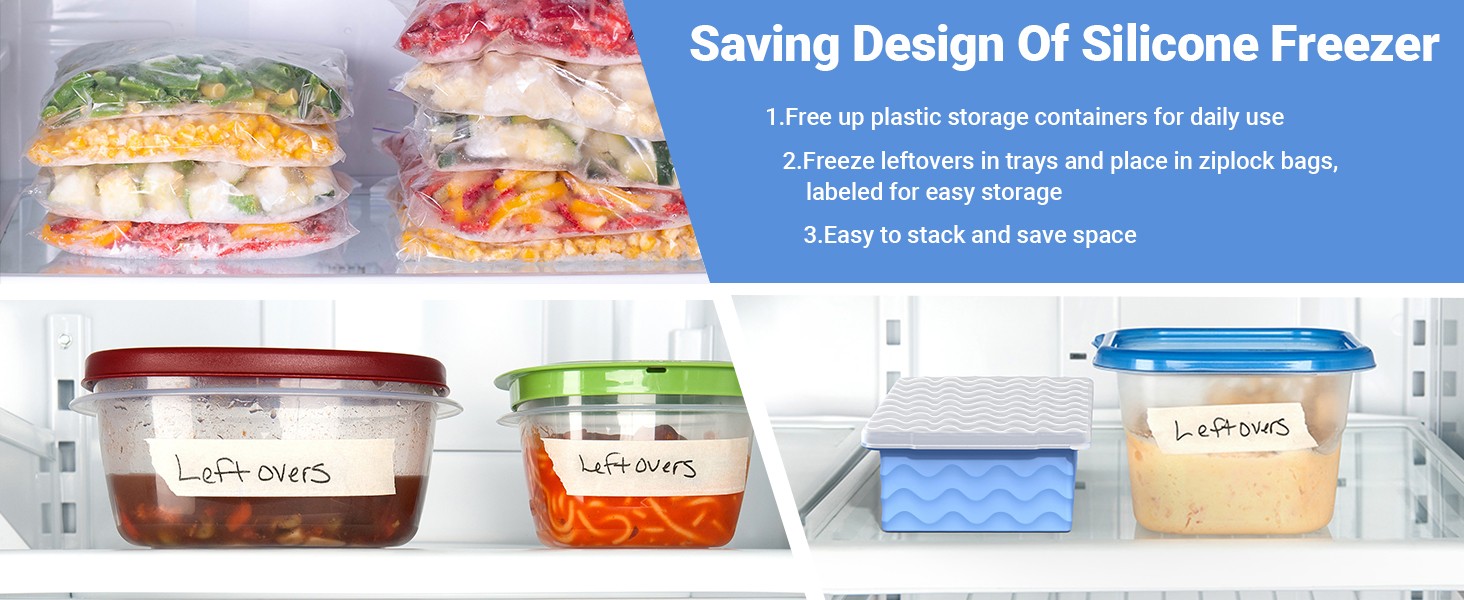 Silicone Freezer Molds for Soup with Lid – 1-Cup Soup Container Style Ice Cube