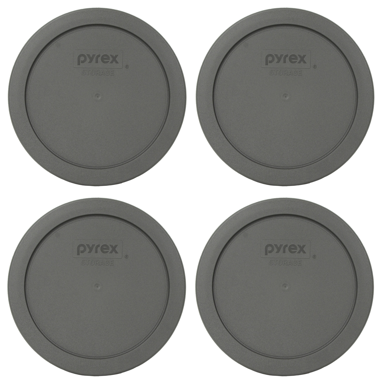 Pyrex 7201-PC Puddle Gray Plastic Storage Replacement Lid Cover (4-Pack)
