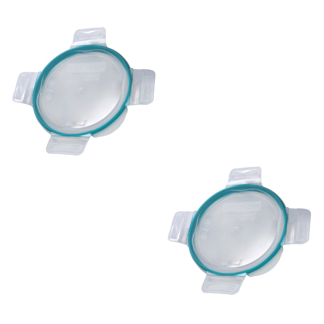 Snapware 7201R-PC Total Solutions Lid W/ Teal Gasket (2-Pack) – Made in USA
